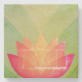  Lotus Flower Stenen Onderzetter (Voorkant)