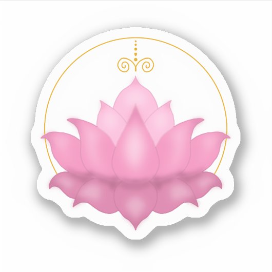 Lotus Flower Sticker (Voorkant)