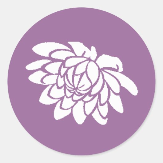 Lotus Flower Sticker (donker paarse) (Voorkant)
