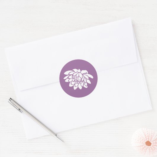 Lotus Flower Sticker (donker paarse) (Envelop)