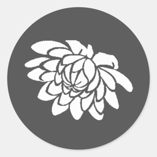 Lotus Flower Sticker (grijs) (Voorkant)