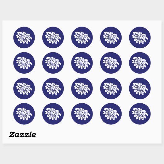 Lotus Flower Sticker (indigo) (Vel)