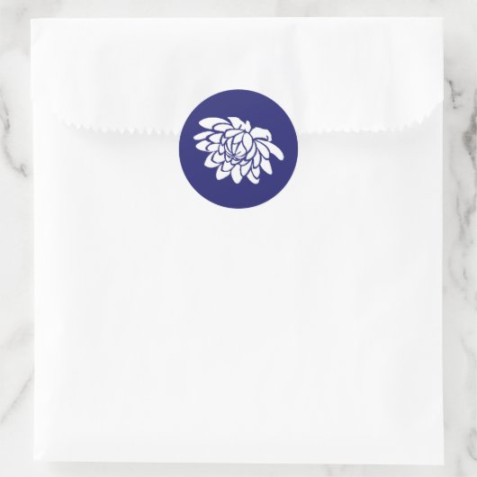 Lotus Flower Sticker (indigo) (Tas)