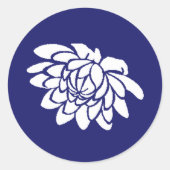 Lotus Flower Sticker (indigo) (Voorkant)