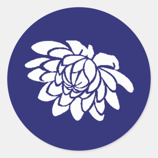 Lotus Flower Sticker (indigo) (Voorkant)