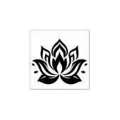 LOTUS FLOWER-teken Rubberstempel (Afrduk)