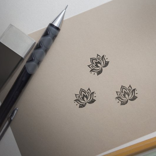 LOTUS FLOWER-teken Rubberstempel