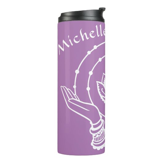 Lotus Flower Thermal Tumbler Thermosbeker (Gedraaid links)