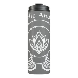 Lotus Flower Thermal Tumbler Thermosbeker