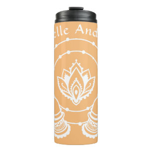Lotus Flower Thermal Tumbler Thermosbeker