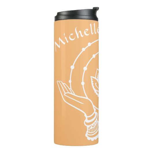 Lotus Flower Thermal Tumbler Thermosbeker (Gedraaid links)