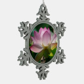 Lotus Flower Tin Sneeuwvlok Ornament (Links)