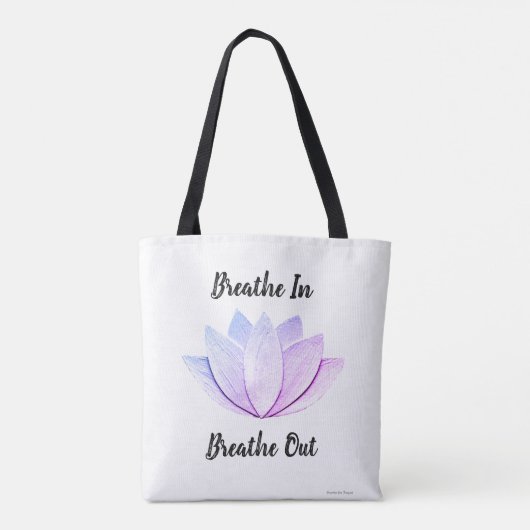 Lotus Flower Tote Bag (Achterkant)