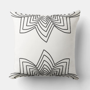 Lotus Flower Tribal Lumbar Kussen