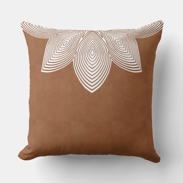 Lotus Flower Tribal Lumbar Kussen (Voorkant)