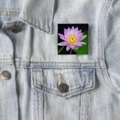 Lotus Flower Vierkante Button 5,1 Cm (In situ)