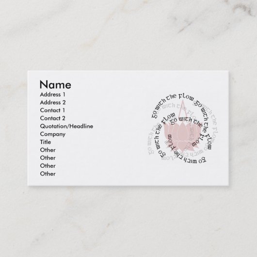 Lotus Flower Visitekaartje (Voorkant)