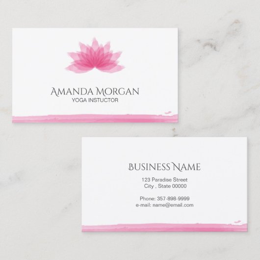 Lotus flower visitekaartje (Voorkant / Achterkant)