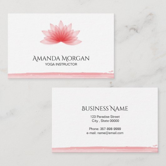 Lotus flower visitekaartje (Voorkant / Achterkant)