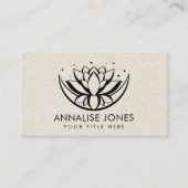 Lotus flower vorm en maan op Canvas Visitekaartje (Voorkant)