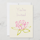 Lotus Flower / Water Lily Party Kaart (Voorkant)