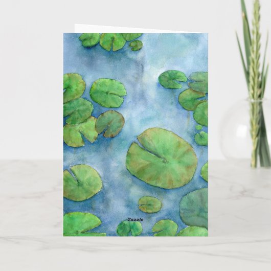 Lotus flower watercolor bedankkaart (Achterkant)