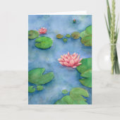 Lotus flower watercolor bedankkaart (Voorkant)