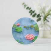 Lotus flower watercolor feestdagenkaart (Staand voorkant)