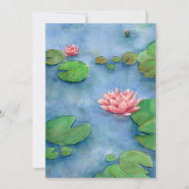Lotus flower watercolor kaart
