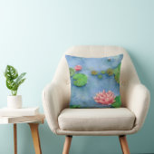 Lotus flower watercolor kussen (Stoel)