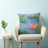 Lotus flower watercolor kussen (Stoel)