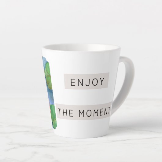 Lotus flower watercolor latte mok (Rechterhoek)