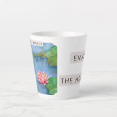 Lotus flower watercolor latte mok (Voorkant)