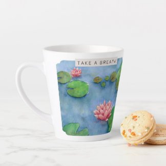 Lotus flower watercolor latte mok