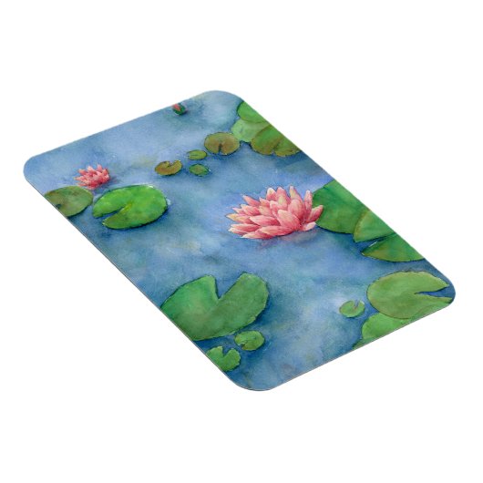 Lotus flower watercolor magneet (Rechterzijde)