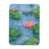 Lotus flower watercolor magneet (Verticaal)