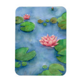 Lotus flower watercolor magneet (Verticaal)