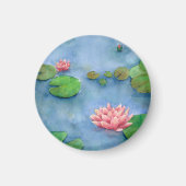 Lotus flower watercolor magneet (Voorkant)