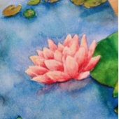 Lotus Flower Watercolor Painting Perfect Poster