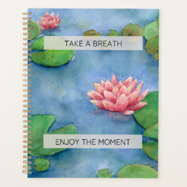 Lotus flower watercolor planner