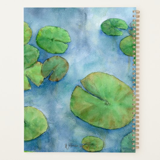 Lotus flower watercolor planner (Achterkant)