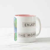 Lotus flower watercolor tweekleurige koffiemok (Voorkant rechts)