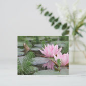 Lotus Flower/Waterlily Briefkaart (Staand voorkant)
