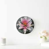 Lotus flower waterlly bloemdruk ronde klok (Huis)