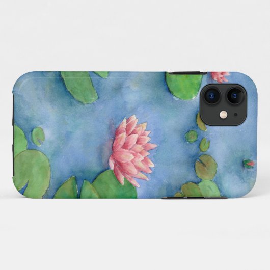 Lotus Flower waterverf Case-Mate iPhone Case (Achterkant (horizontaal))