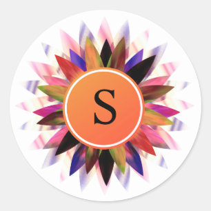 Lotus Flower Waterverf Logo Healing Yoga Ronde Sticker