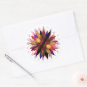 Lotus Flower Waterverf Logo Healing Yoga Ronde Sticker (Envelop)