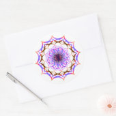 Lotus Flower Waterverf Mandala Healing Yoga Ronde Sticker (Envelop)