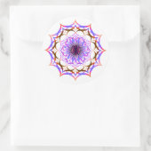 Lotus Flower Waterverf Mandala Healing Yoga Ronde Sticker (Tas)