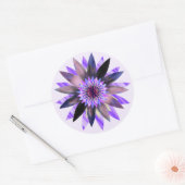 Lotus Flower Waterverf Mandala Healing Yoga Ronde Sticker (Envelop)